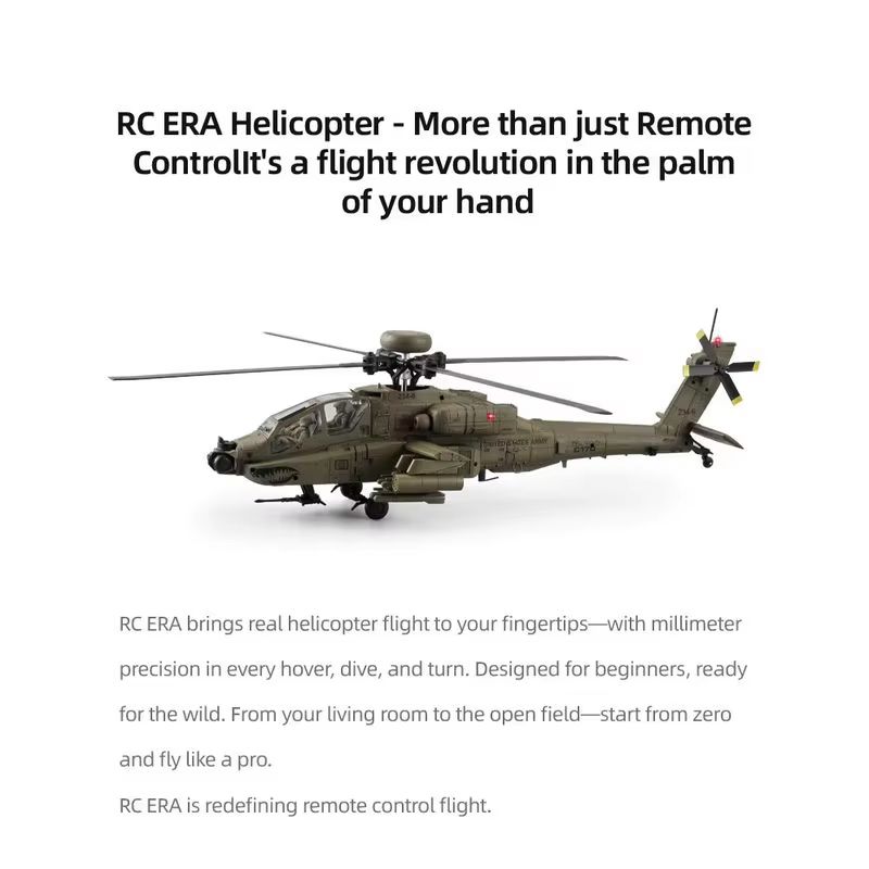 RC Era AH‑64D Apache C170 6CH  - Rc Helicopter Single Rotor review and price