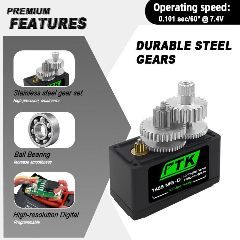 PTK 7455MG-D servo 12g Digital - Rc Helicopter Servo review and price