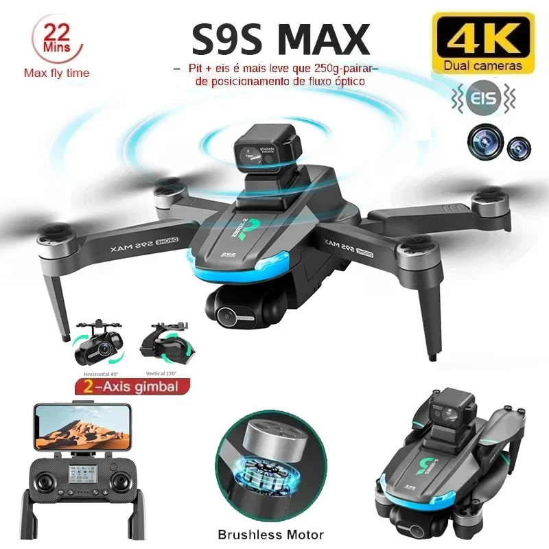 NEW S9S MAX MINI Drone 4K 2-Ax - Rc Helicopter Case review and price